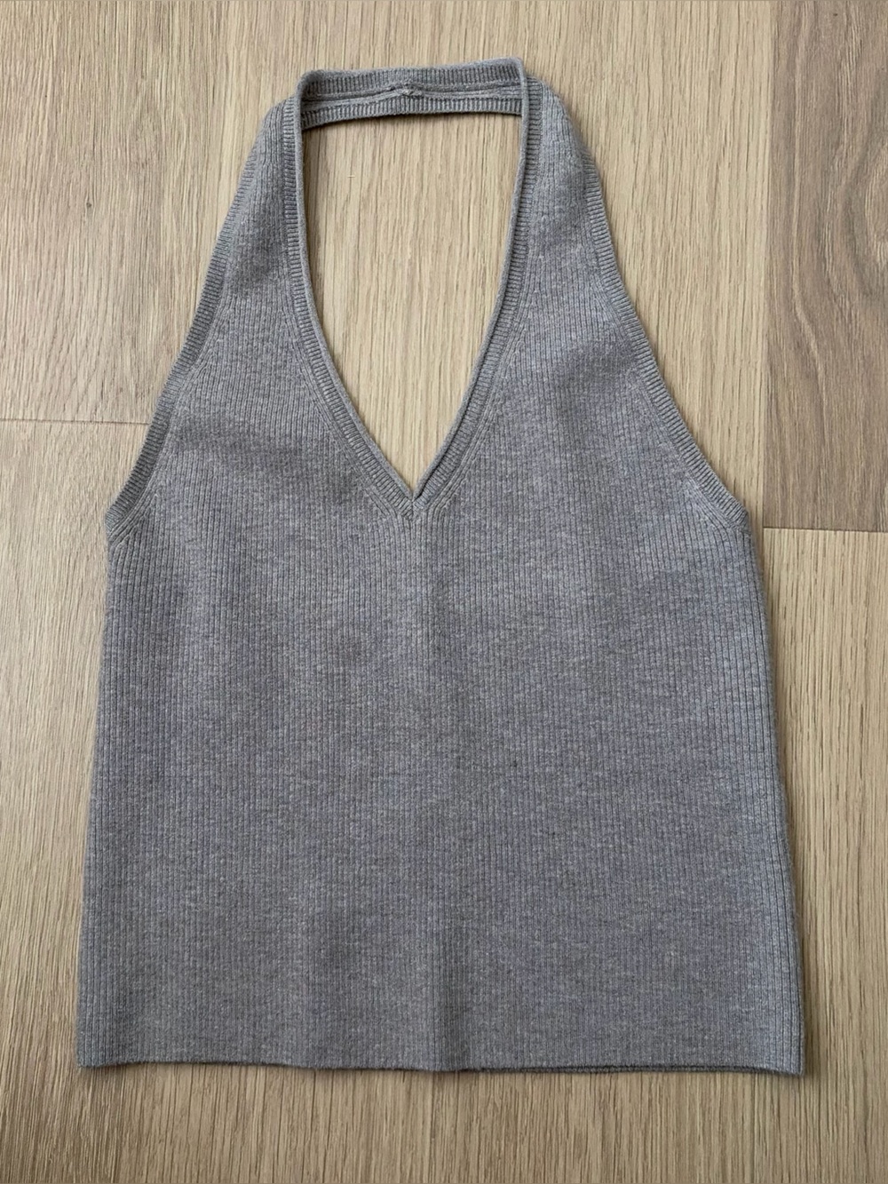 Aerie NWT woman’s brown Halter Knit V-Neck Tank Top size L sexy chic summer